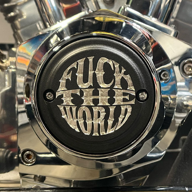 Indian Larry, 'FTW' Logo 5-hole Point Cover. Matte Black