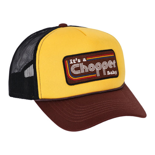 13 1/2 Chopper baby trucker cap brown/yellow