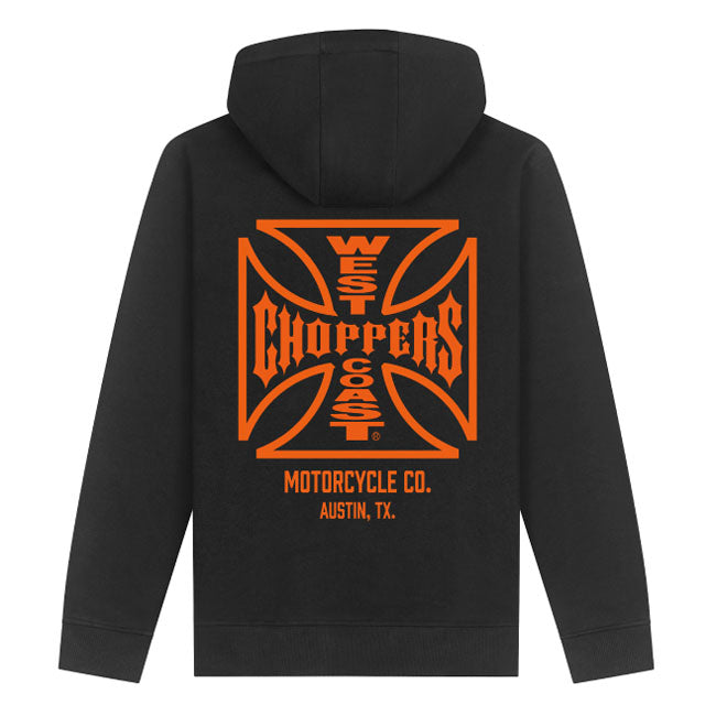 WCC ATX Cross Zip Hoodie Black/orange