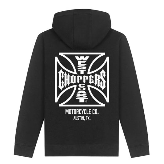 WCC ATX Cross Zip Hoodie Black/white
