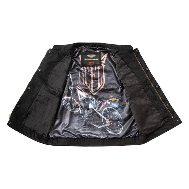 WCC x 13 1/2 Dominator black canvas riding vest