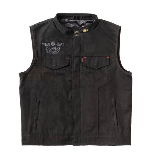 WCC x 13 1/2 Dominator black canvas riding vest