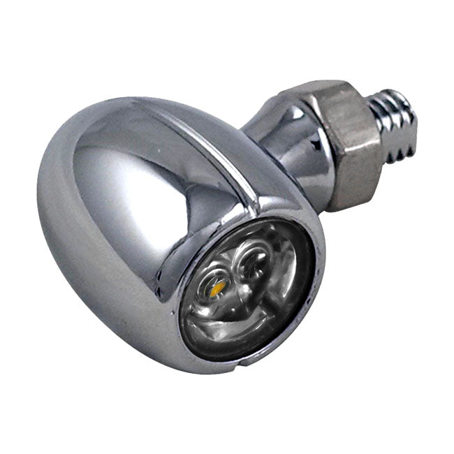 Mini Q, 3-1 Taillight/turn Signal Combo. Chrome