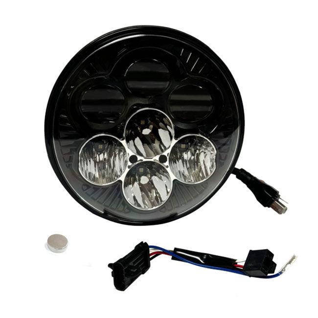 Custom Dynamics Shark Demon 7" LED headlamp with backlight - Custom Dynamics indicator lights led at Pedro's Parts