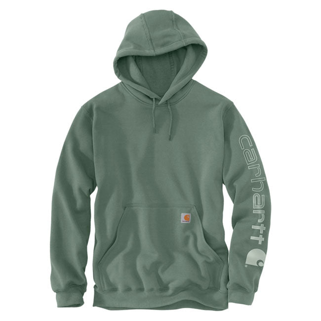 Carhartt Sleeve Logo Hoodie Green Slate - Carhartt product image