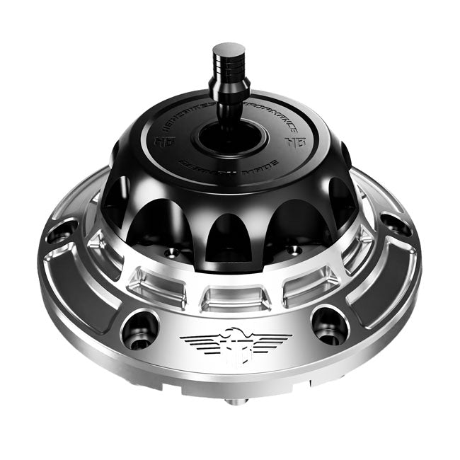 HeinzBikes, 'Performance' Vented Gas Cap Set. Silver/Black