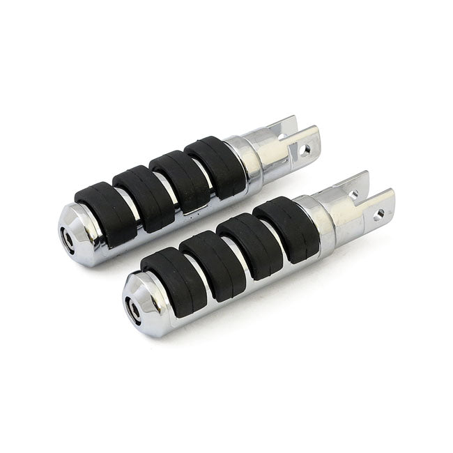 Comfort Foot Pegs. Small Diameter. Chrome