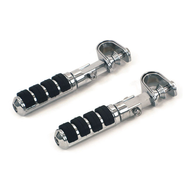 Comfort Foot Peg Set. Clamp-On. Chrome