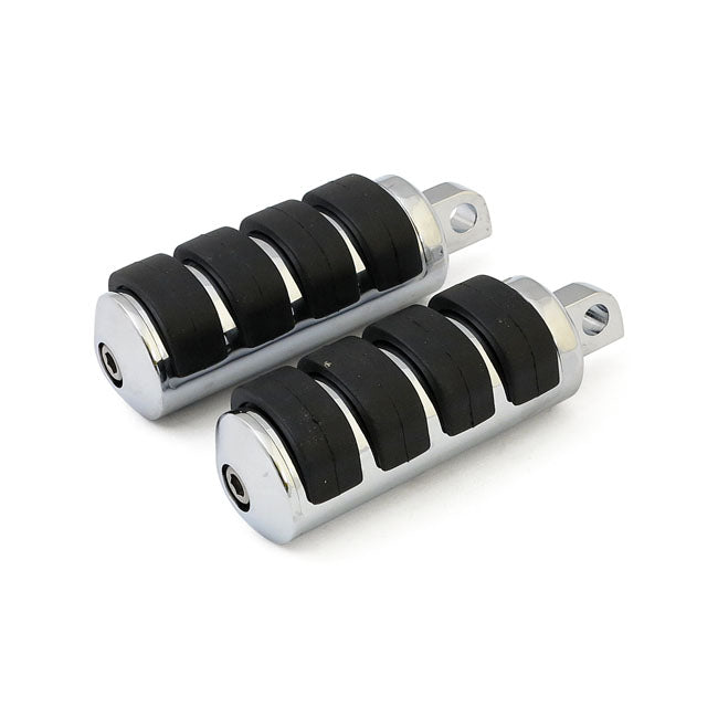 Comfort Foot Pegs. Large Diameter. Chrome