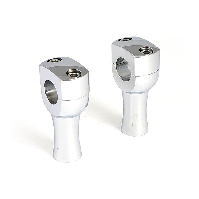 Dighton 3" Domed Risers. Chrome