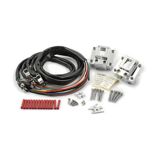 Handlebar Switch Housing Kit. Chrome