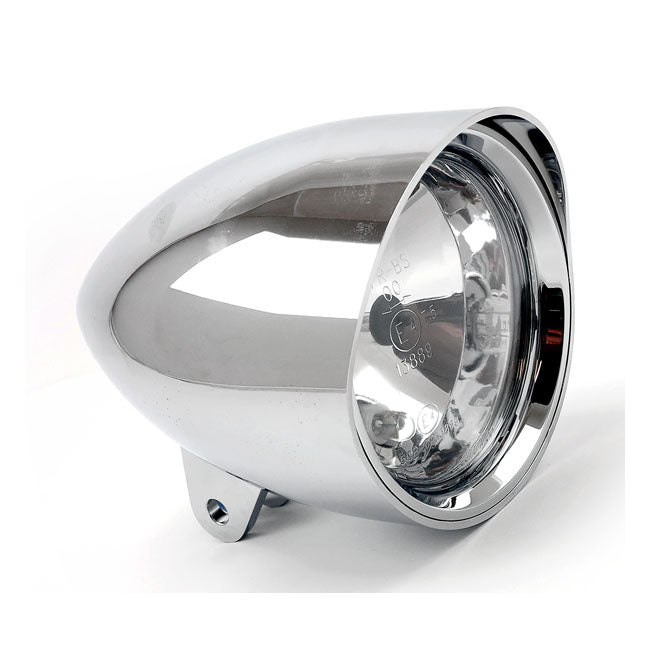 Smoothie 4-1/2" Headlamp with Round Visor. Chrome