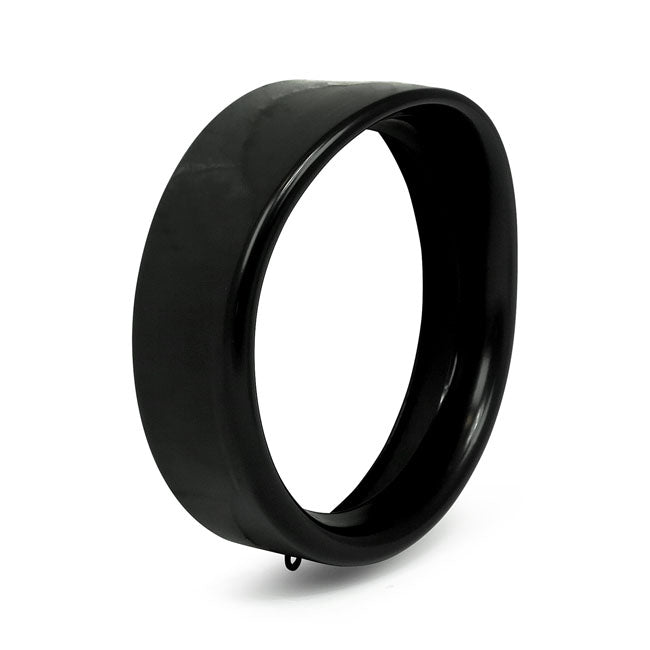 Recessed Trim Ring with Visor. 7" Headlamp. Black