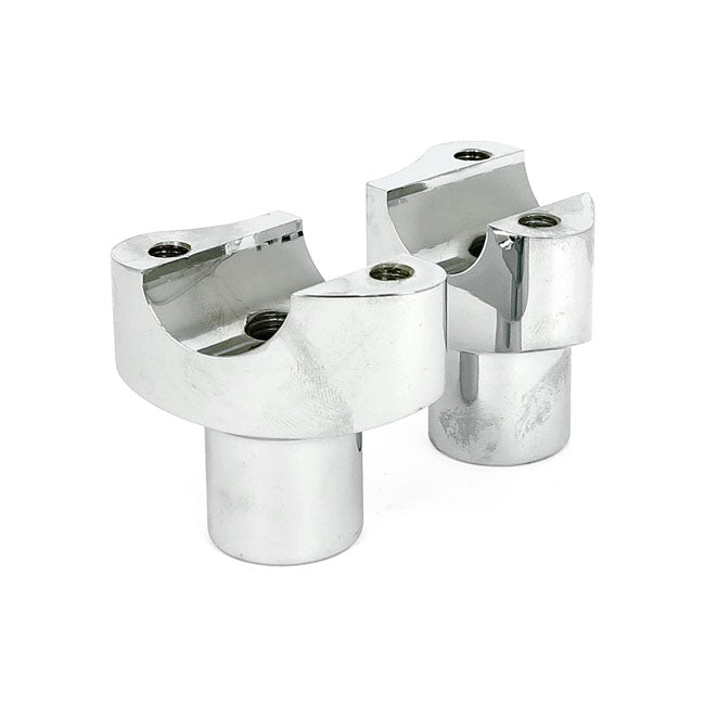 Forged Aluminium Risers Straight, 2" Rise. Chrome