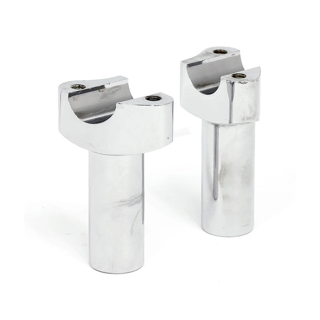 Forged Aluminium Risers Straight, 3-1/2" Rise. Chrome