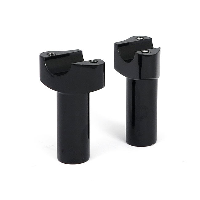 Forged Aluminium Risers Straight, 3-1/2" Rise. Black