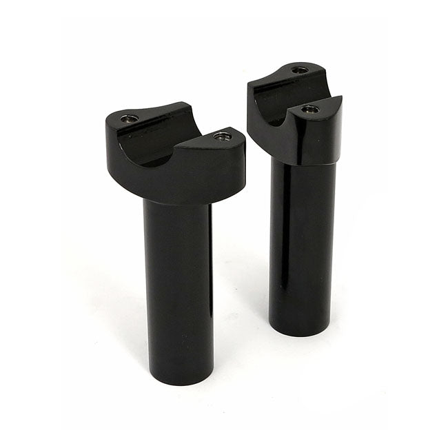 Forged Aluminium Risers Straight, 4-1/2" Rise. Black