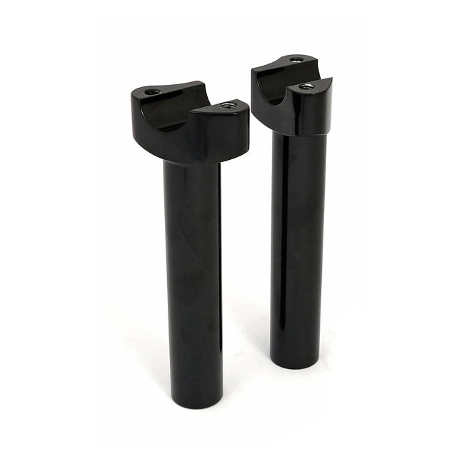 Forged Aluminium Risers Straight, 6-1/2" Rise. Black