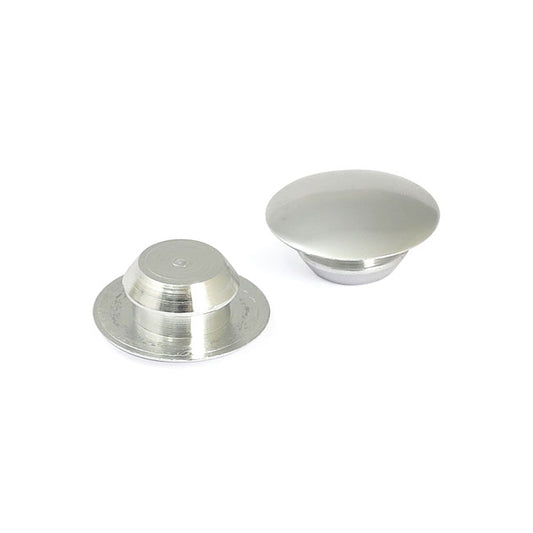 Handlebar Grip End Plug Set. Silver