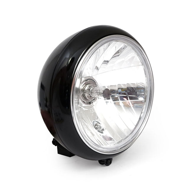7" H4 Headlamp for FL Models. Clear Lens. Black