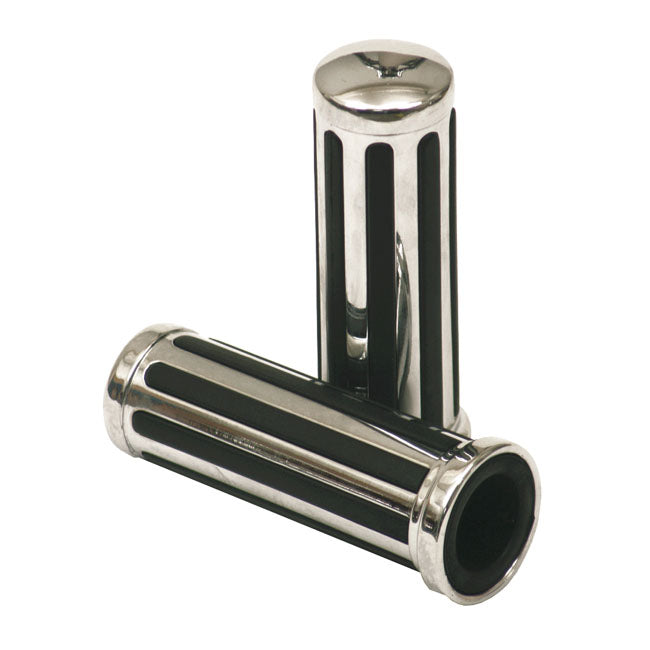 Handlebar Grip Set, 'Rail' with Black Rubber Inlay