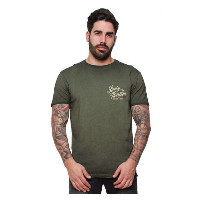 Lucky 13 Vintage Iron T-Shirt - Retro Green - image 3