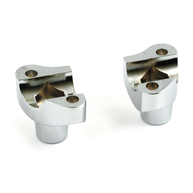 OEM Type Style Risers, Non Threaded. 1-3/4" Rise. Chrome