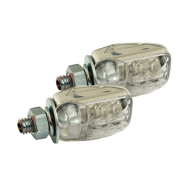 Picco, Mini LED Turn Signals. Chrome
