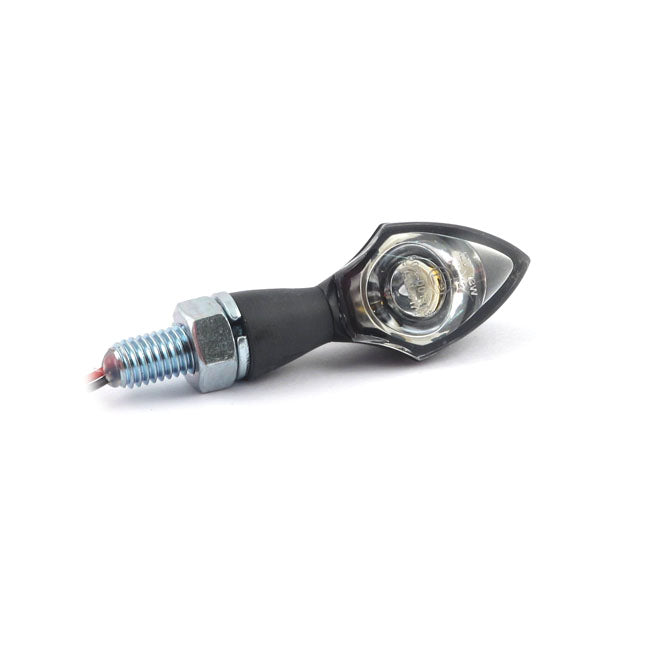 Pen Head LED Turn Signals Black/clear Lens