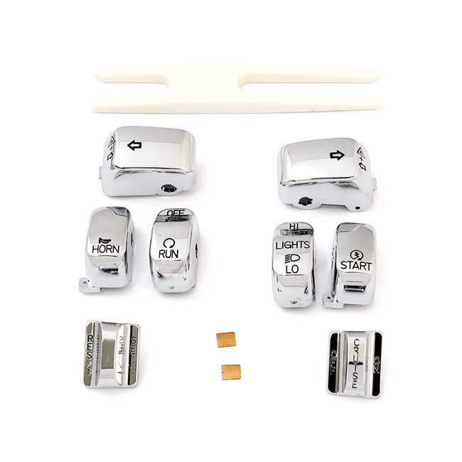 Handlebar Switch Cap Kit, Chrome