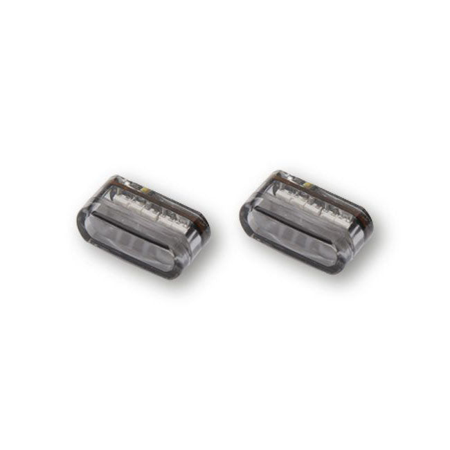'Module 1' Turn Signals, Horizontal Mount. Smoke Lens, ECE