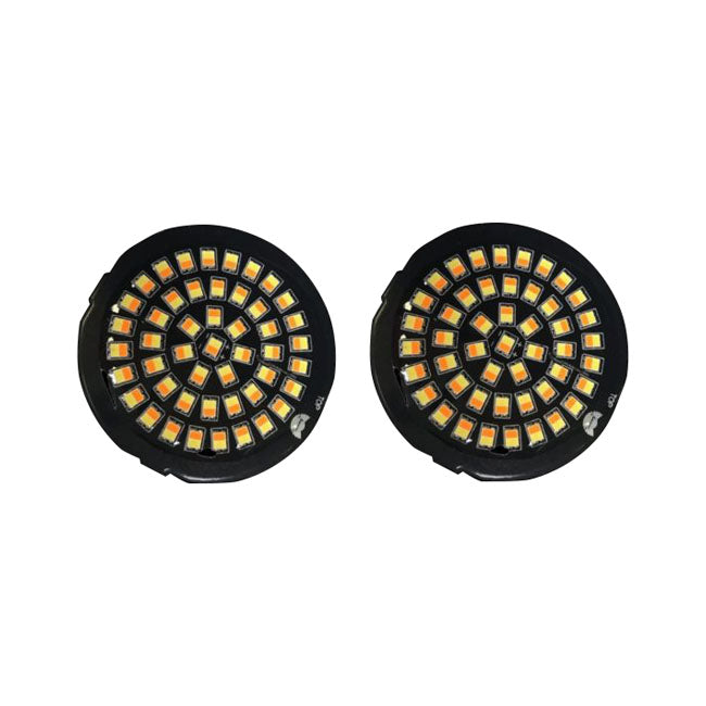 Custom Dynamics Genesis 4 Series Front Turn Signal Inserts - 1157 / Amber & White / 922575
