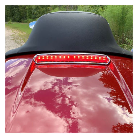 Custom Dynamics Tour-Pak Lid Light - Chrome, Red Lens