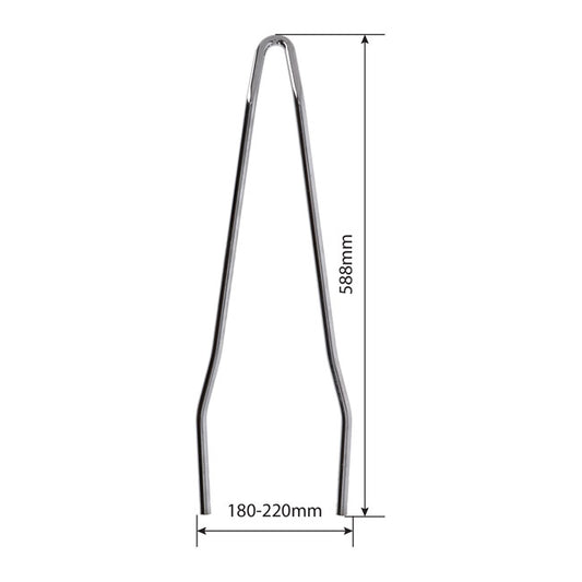 Westland Customs, New Old School Sissy Bar. Narrow, Chrome