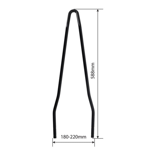 Westland Customs, New Old School Sissy Bar. Narrow, Black