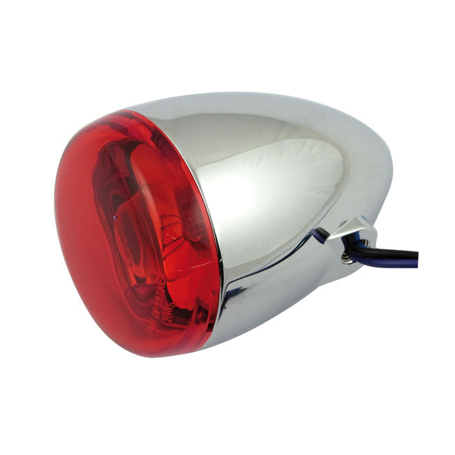 Chris, Bullet Turn Signal. Chrome. Red Lens