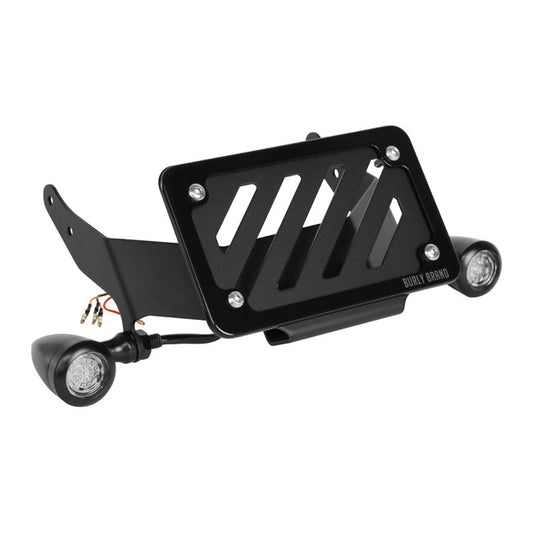 Burly, Turn Signal & License Plate Kit. Black