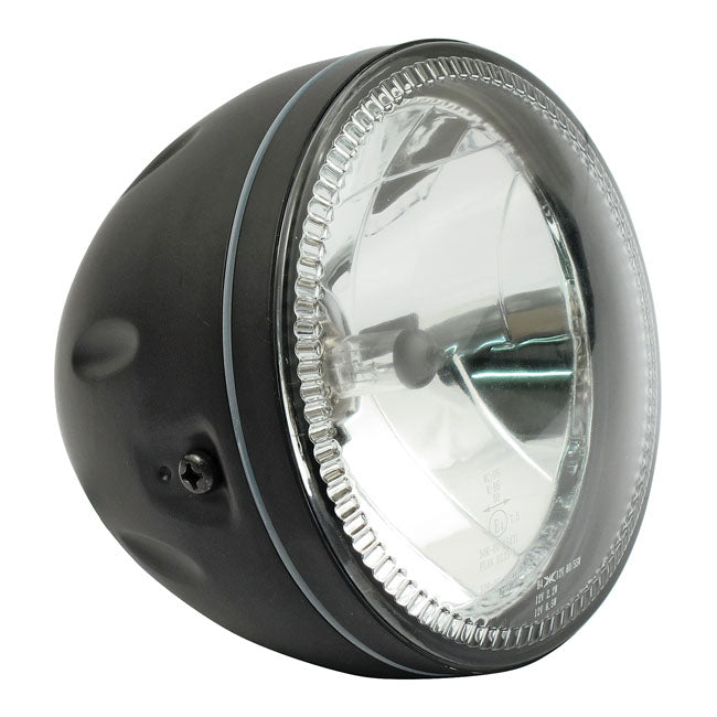 Skyline, 5-3/4" H4 Headlamp. Side Mount. Black