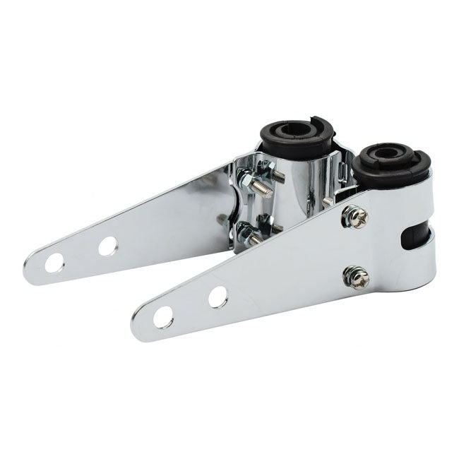 Full-Basic Headlamp Bracket Assembly. Chrome. 30-38mm
