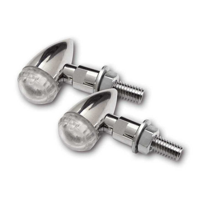 PB2 LED Turn Signals Chrome, Clear Lens