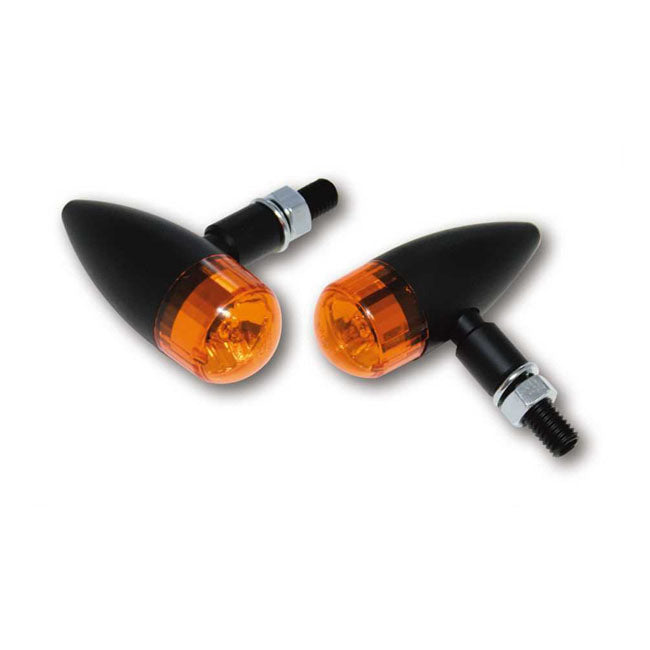 Midi Bullet Turn Signal Set. Black