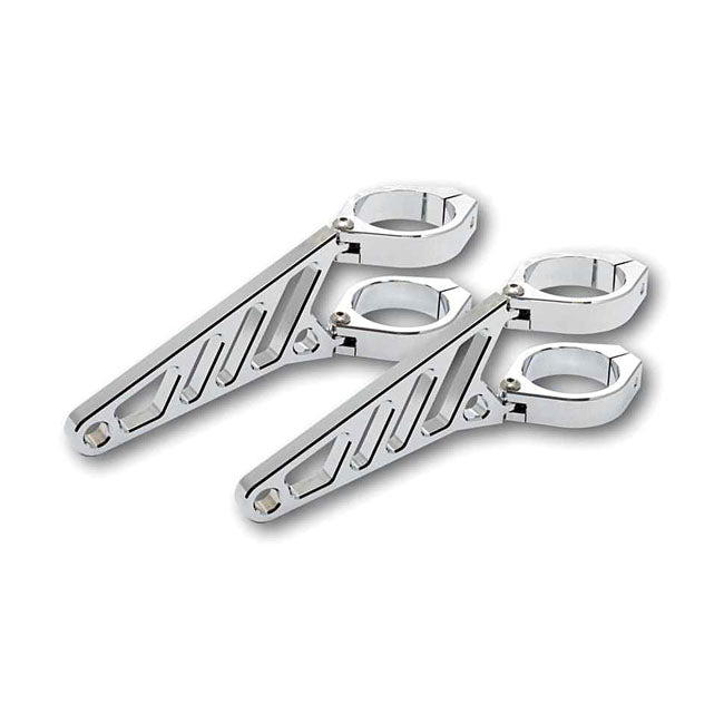Fingers, Adj. Headlamp Bracket Assembly Long 35-37mm. Chrome