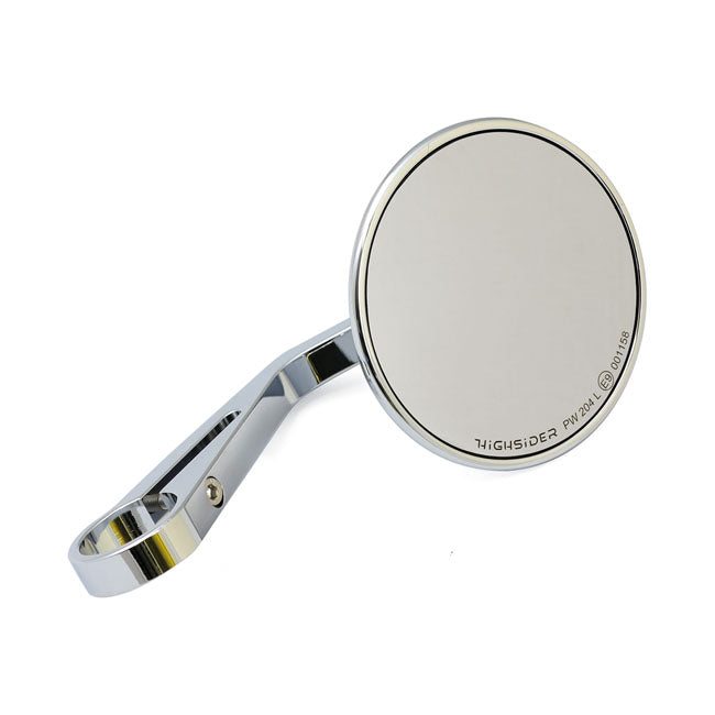 Montana Round Mirror, Clamp-On, L&r. Chrome