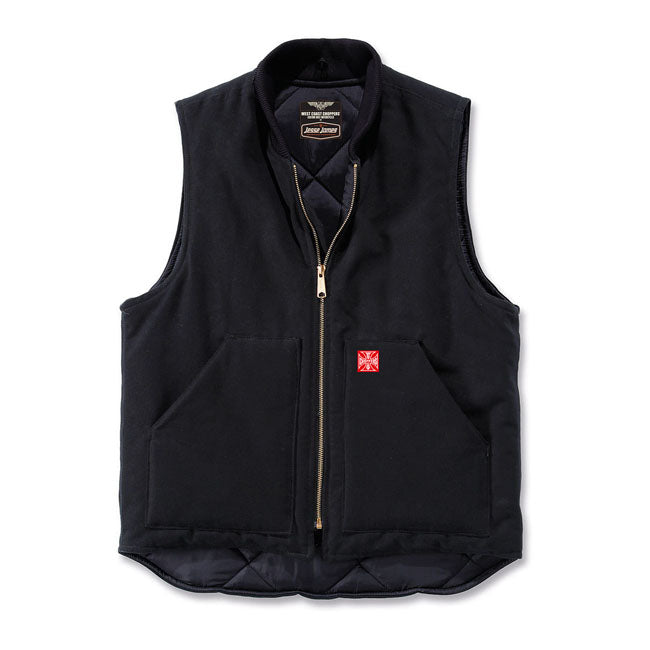 WCC Heavy Duty Canvas Work Vest Black