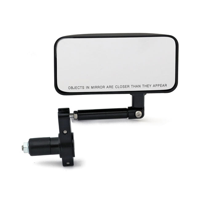Convex In-Bar Mirror Set, Rectangular. Black