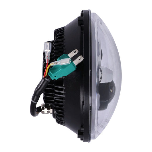 Bright, 7" LED Headlamp Unit. Black