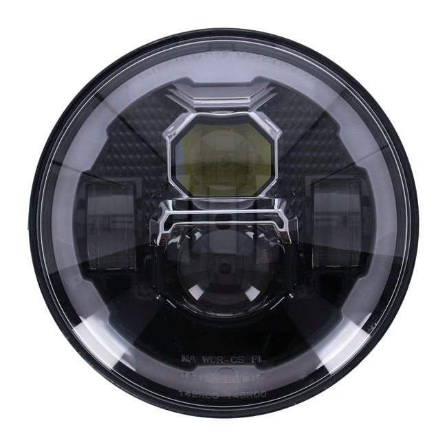 Bright, 7" LED Headlamp Unit. Black