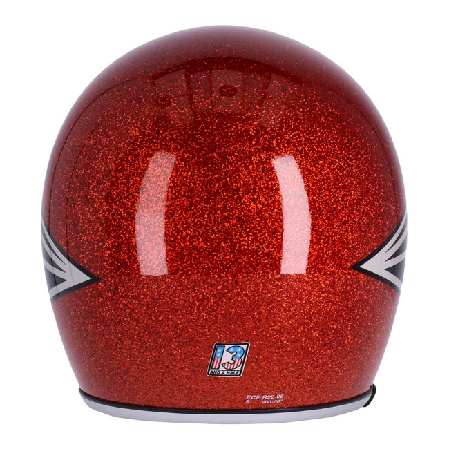 13 1/2 Skull bucket helmet flake amber