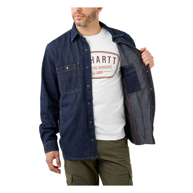 Carhartt Denim Fleece Lined Shirt Glacier - Carhartt product image 4