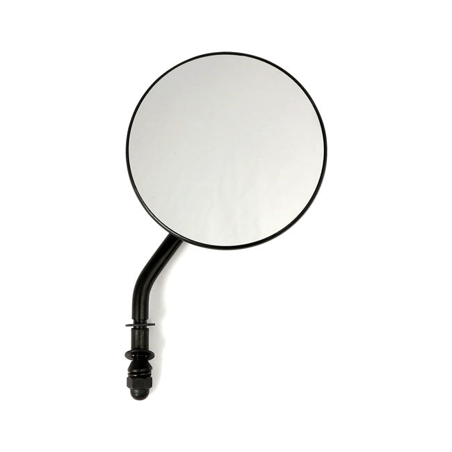 4" Round Custom Mirror, Right. Black